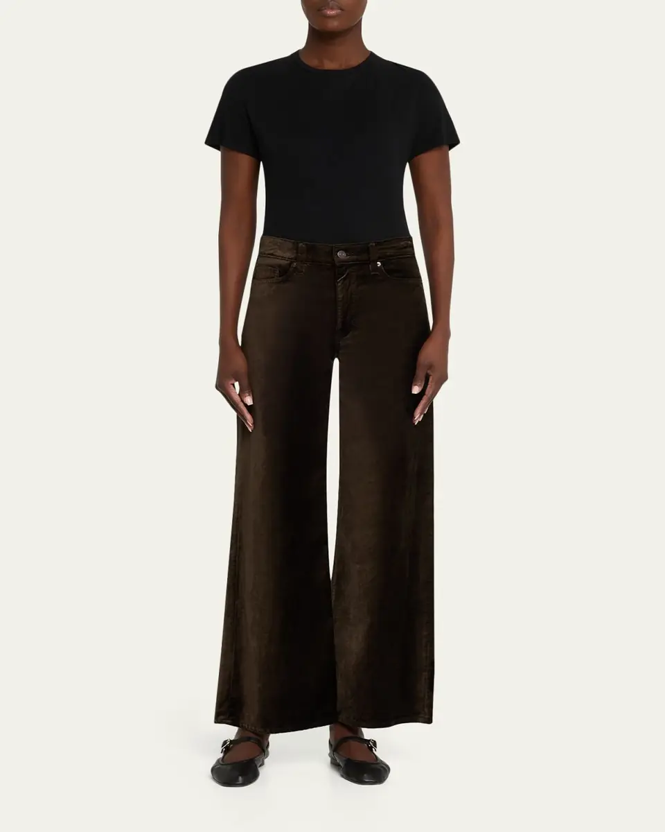 Frame Le Slim Palazzo Velvet Jeans | Thumbnail 2 Frame Le Slim Palazzo Velvet Jeans | Thumbnail 2