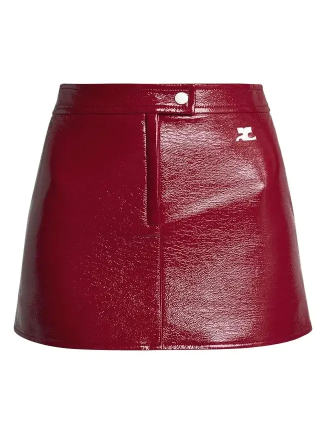 Courrèges Reedition Vinyl Mini Skirt