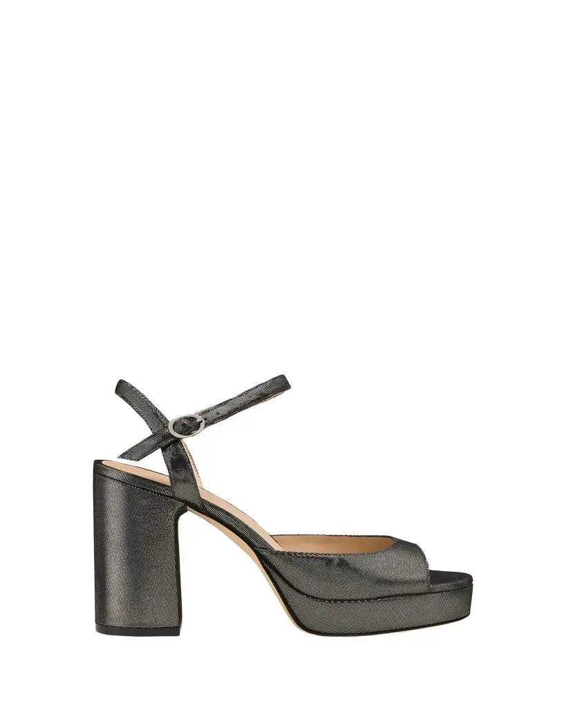 Stuart Weitzman Dayna II Leather Noir Ankle-Strap Platform Sandals | Image 1 Stuart Weitzman Dayna II Leather Noir Ankle-Strap Platform Sandals | Image 1