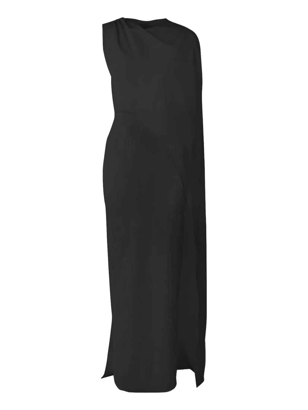 Draped Cape Column Gown