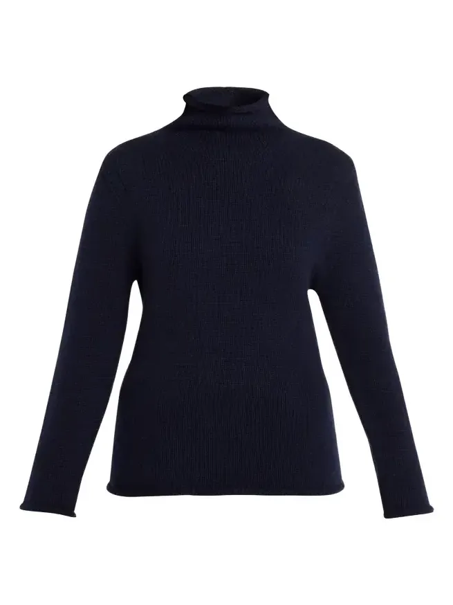 Mariam Mock-Neck Cashmere Sweater
