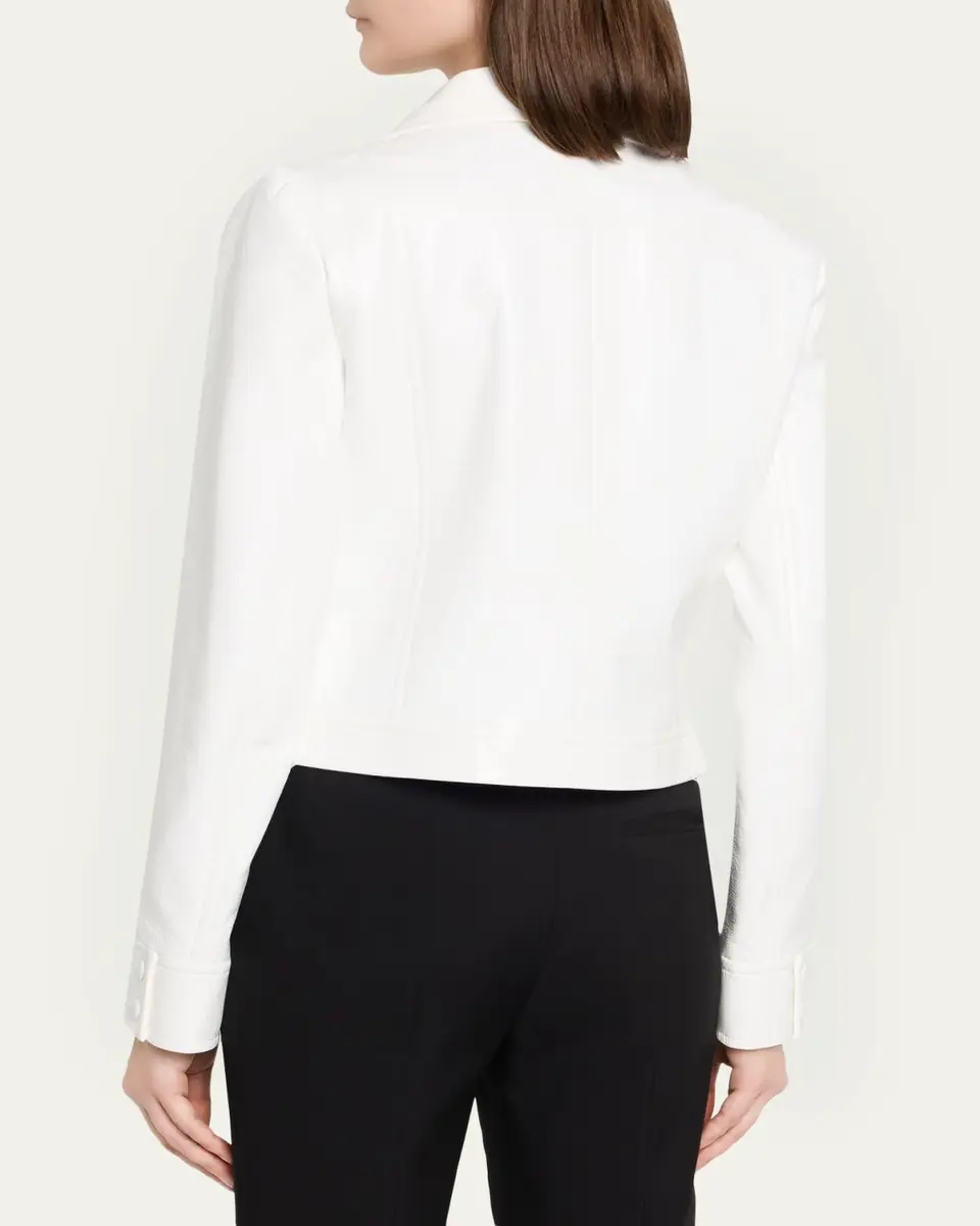 Courrèges Textured Vinyl Crop Jacket | Thumbnail 7 Courrèges Textured Vinyl Crop Jacket | Thumbnail 7