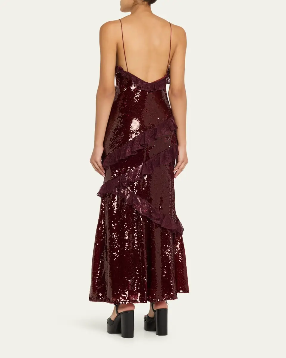 LoveShackFancy Rialto Sequined Maxi Dress | Thumbnail 3 LoveShackFancy Rialto Sequined Maxi Dress | Thumbnail 3