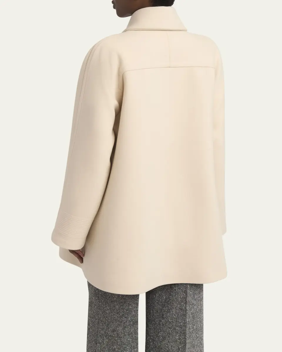 Valentino Garavani Cappotto Wool V Gold-Trim Jacket | Thumbnail 3 Valentino Garavani Cappotto Wool V Gold-Trim Jacket | Thumbnail 3