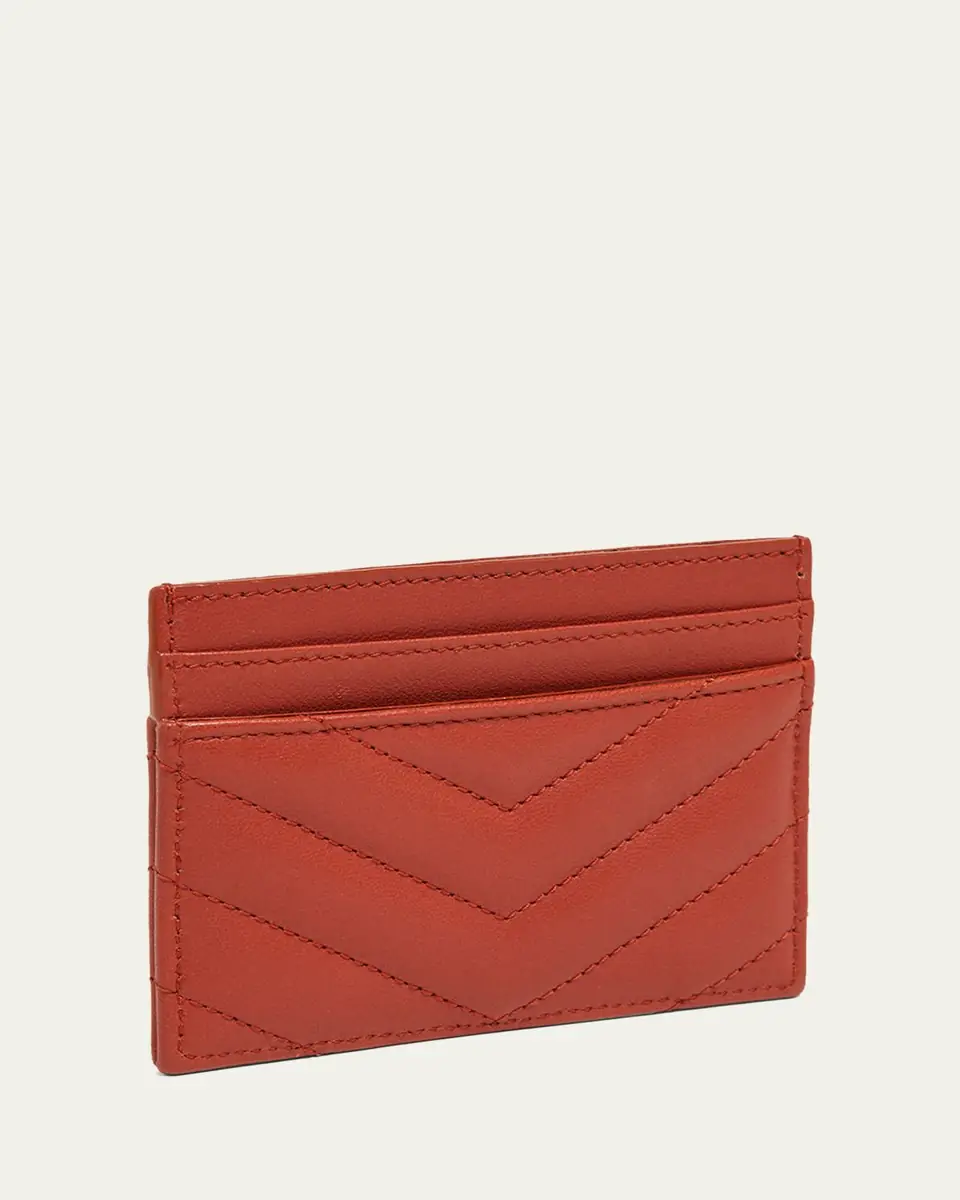 Saint Laurent Cassandre YSL Monogram Card Case in Quilted Smooth Leather | Thumbnail 5