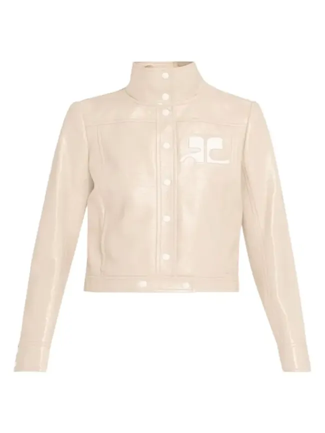 Courrèges Textured Vinyl Crop Jacket