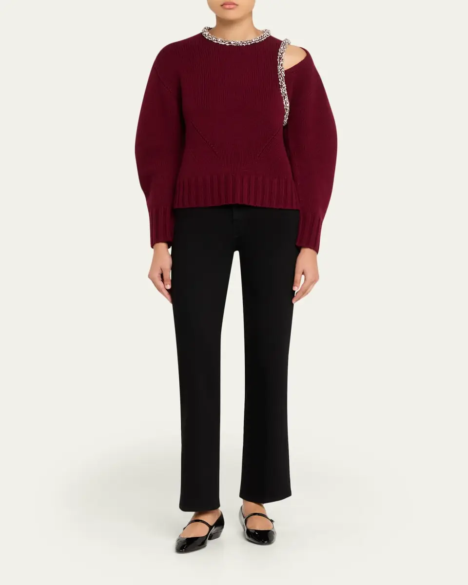 SIMKHAI Monroe Embellished Cut-Out Sweater | Thumbnail 2 SIMKHAI Monroe Embellished Cut-Out Sweater | Thumbnail 2