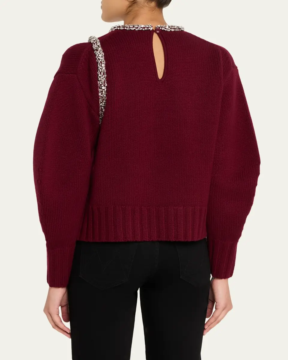 SIMKHAI Monroe Embellished Cut-Out Sweater | Thumbnail 3 SIMKHAI Monroe Embellished Cut-Out Sweater | Thumbnail 3