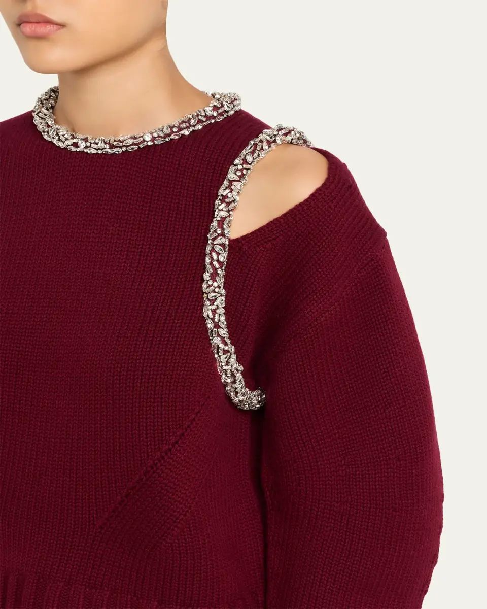 SIMKHAI Monroe Embellished Cut-Out Sweater | Thumbnail 5 SIMKHAI Monroe Embellished Cut-Out Sweater | Thumbnail 5