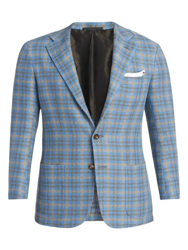 Men's Cashmere and Linen Graph Check Sport Coat Men's Cashmere and Linen Graph Check Sport Coat