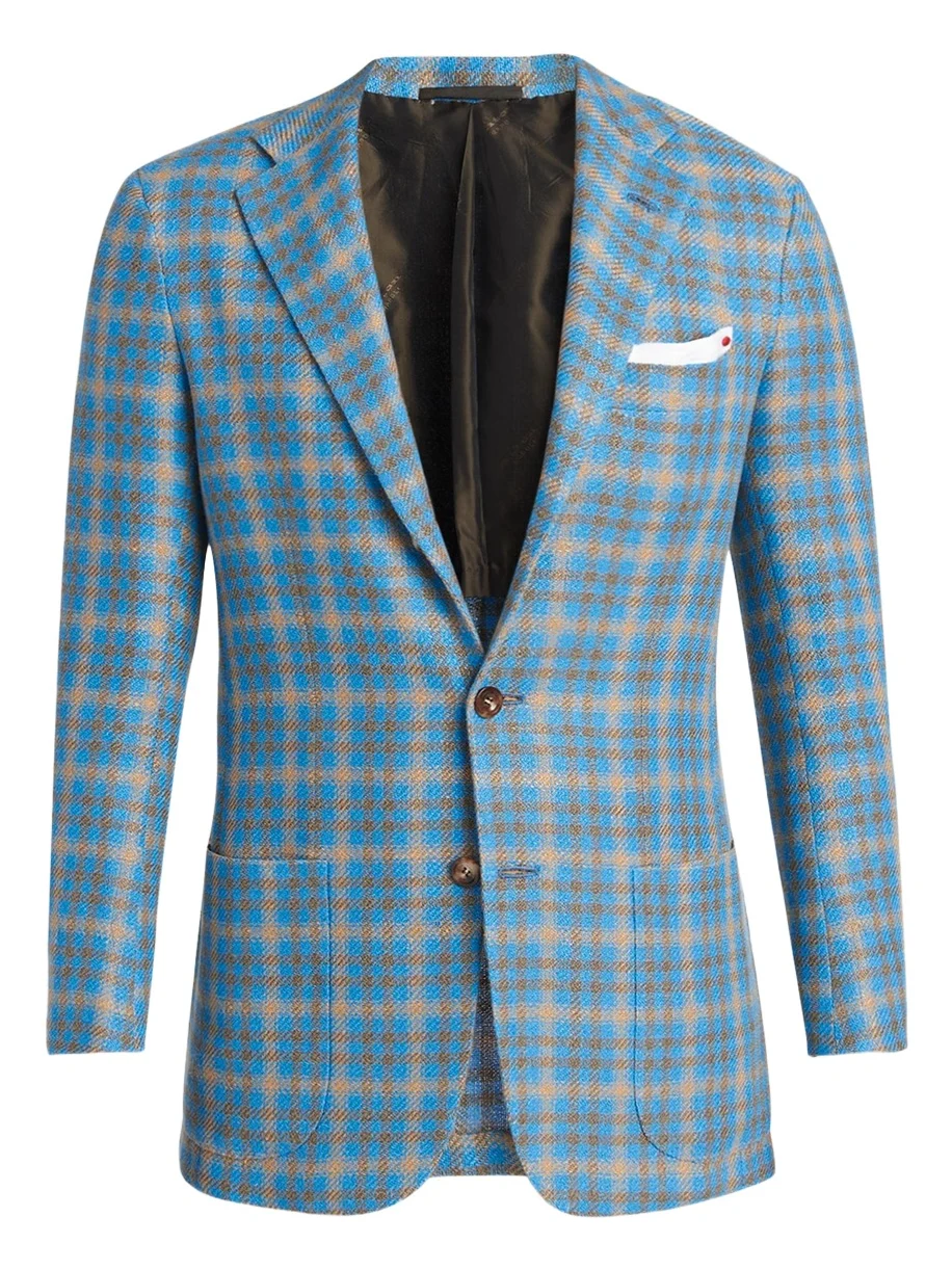 Men's Cashmere and Linen Graph Check Sport Coat Men's Cashmere and Linen Graph Check Sport Coat