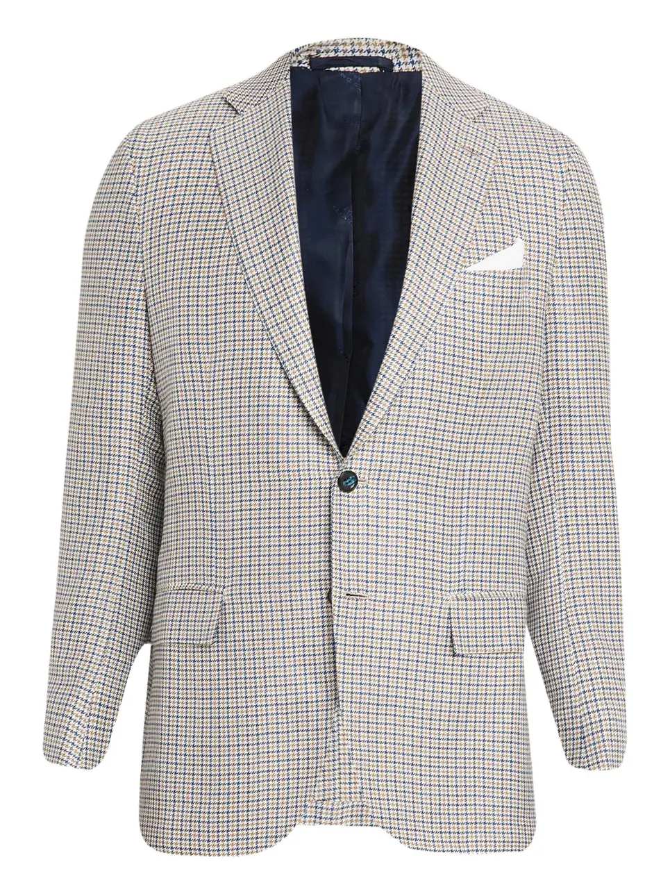 Men's Cashmere, Silk and Linen Houndstooth Check Sport Coat Men's Cashmere, Silk and Linen Houndstooth Check Sport Coat