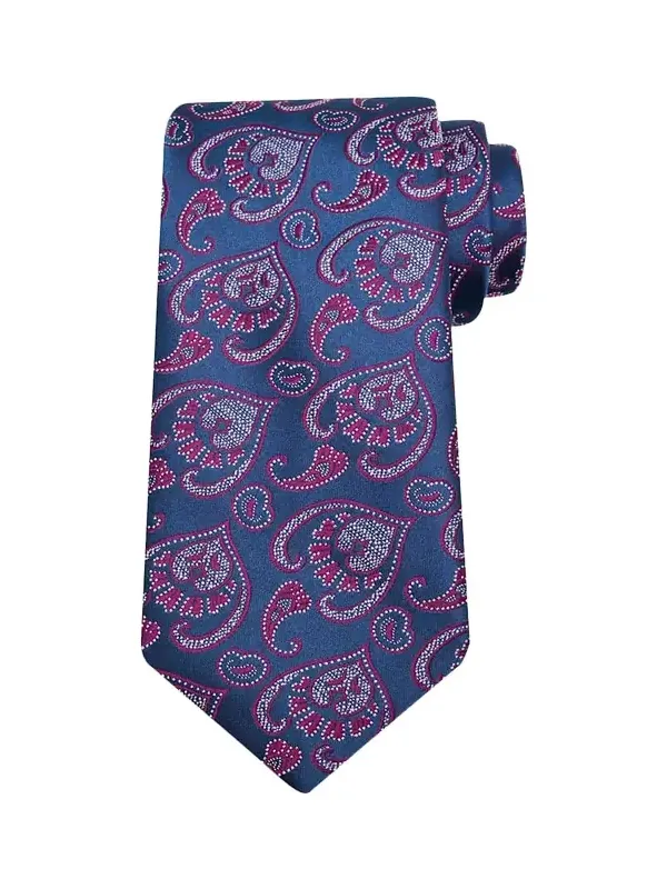 Men's Petite Geometric Silk Tie