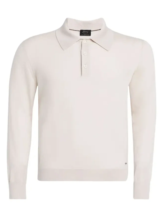 Men's Cashmere-Silk Polo Sweater Men's Cashmere-Silk Polo Sweater