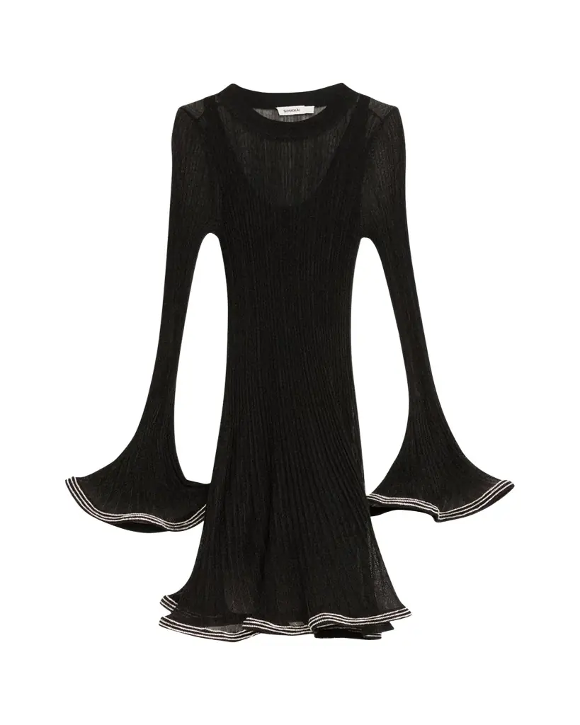 SIMKHAI Zelda Embellished Knit Mini Dress | Image 1 SIMKHAI Zelda Embellished Knit Mini Dress | Image 1