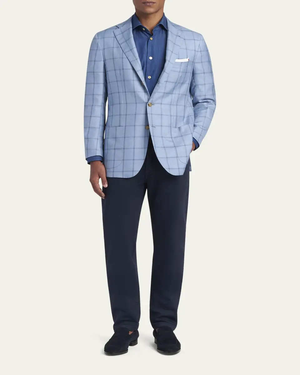 Kiton Men's Straight Leg Cotton-Stretch Five-Pocket Pants | Thumbnail 2 Kiton Men's Straight Leg Cotton-Stretch Five-Pocket Pants | Thumbnail 2