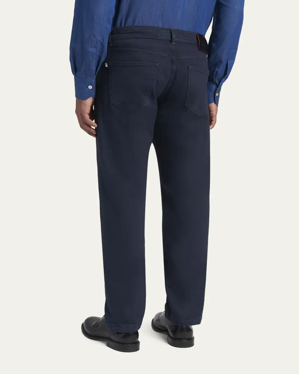 Kiton Men's Straight Leg Cotton-Stretch Five-Pocket Pants | Thumbnail 3 Kiton Men's Straight Leg Cotton-Stretch Five-Pocket Pants | Thumbnail 3