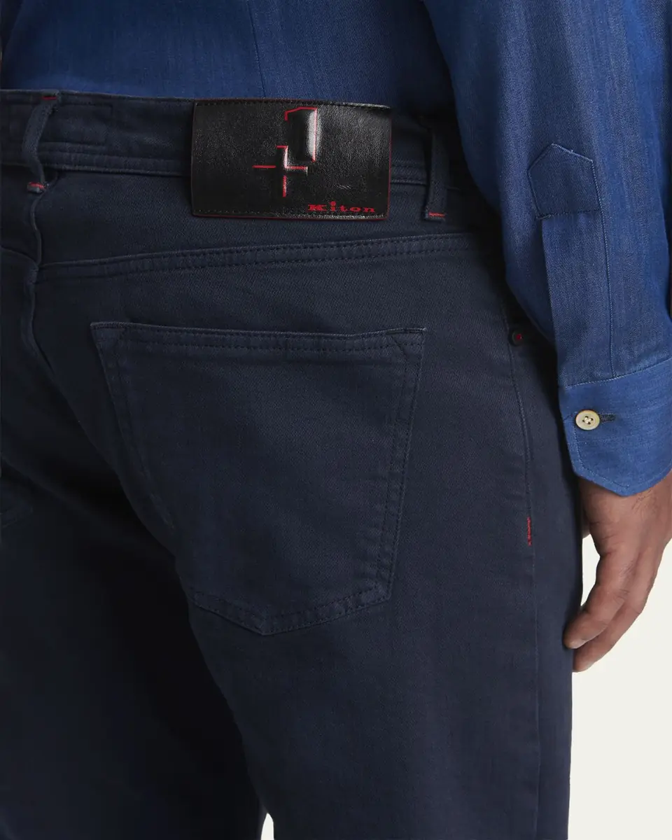 Kiton Men's Straight Leg Cotton-Stretch Five-Pocket Pants | Thumbnail 5 Kiton Men's Straight Leg Cotton-Stretch Five-Pocket Pants | Thumbnail 5