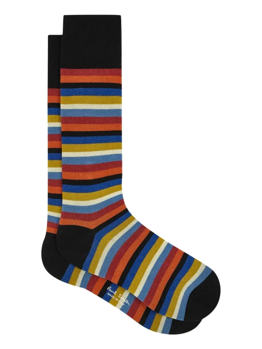 Paul Smith Men's Colorblock Stripe Crew Socks