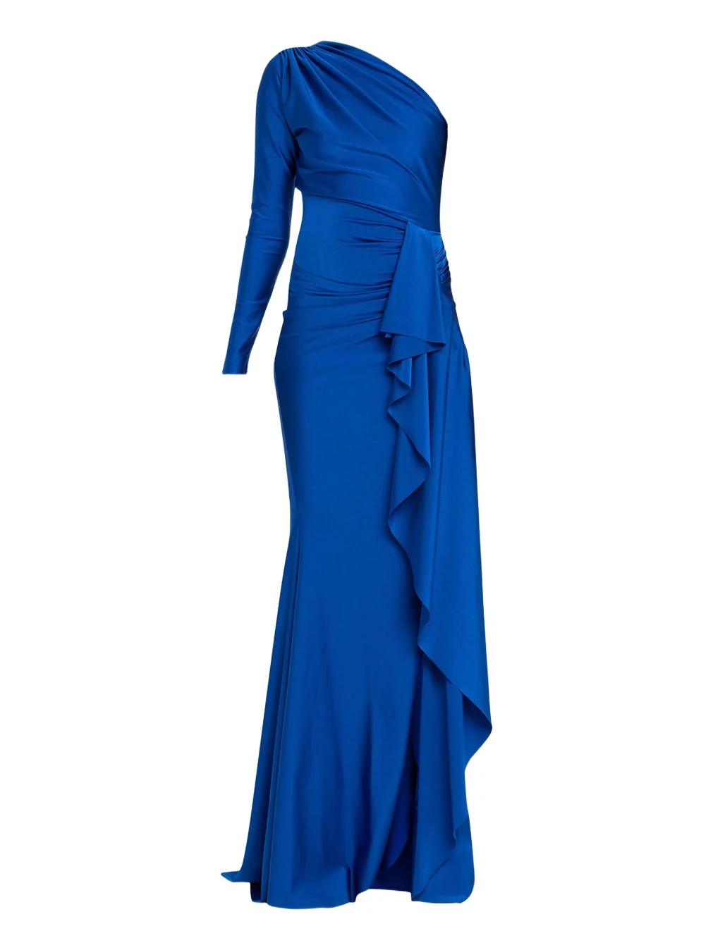 Serina One-Shoulder Draped Jersey Gown Serina One-Shoulder Draped Jersey Gown