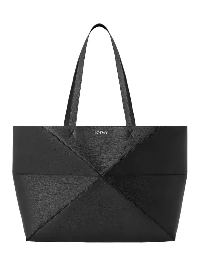 Puzzle Fold Tote Bag in Leather