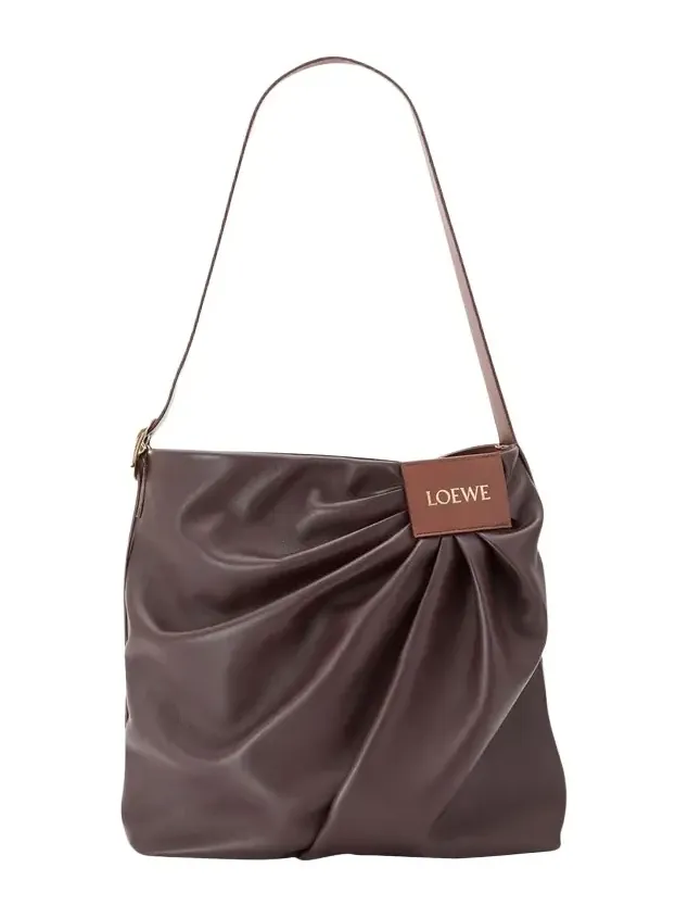 Pleated Tote Bag in Leather Pleated Tote Bag in Leather