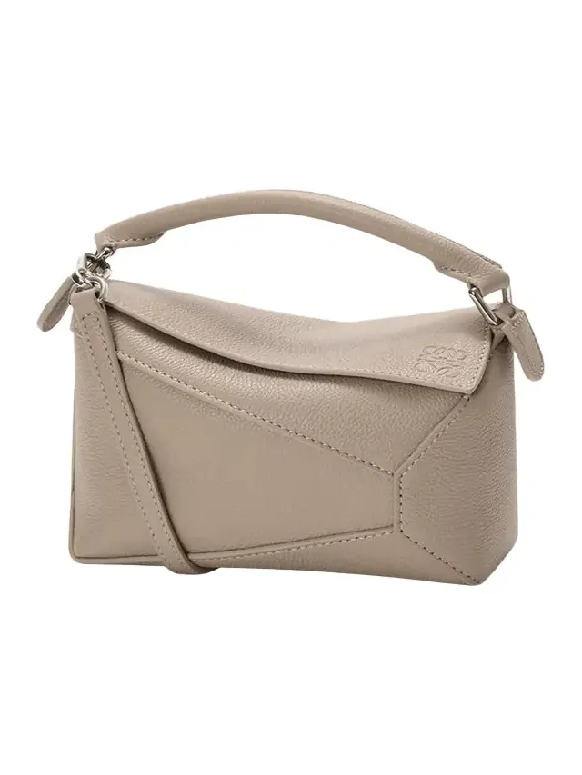 Puzzle Edge Mini Top-Handle Bag in Grain Leather Puzzle Edge Mini Top-Handle Bag in Grain Leather