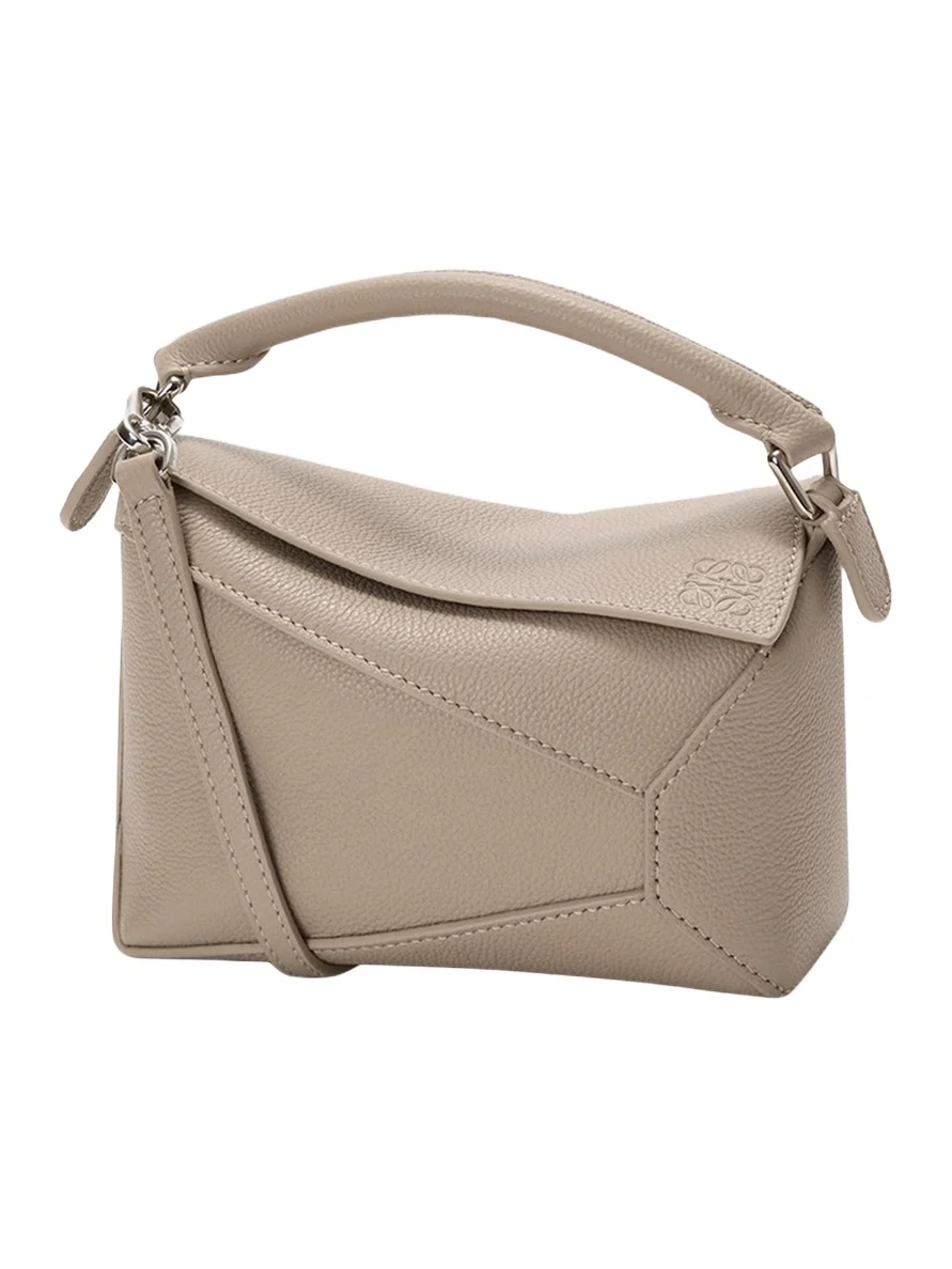 Puzzle Edge Mini Top-Handle Bag in Grain Leather Puzzle Edge Mini Top-Handle Bag in Grain Leather