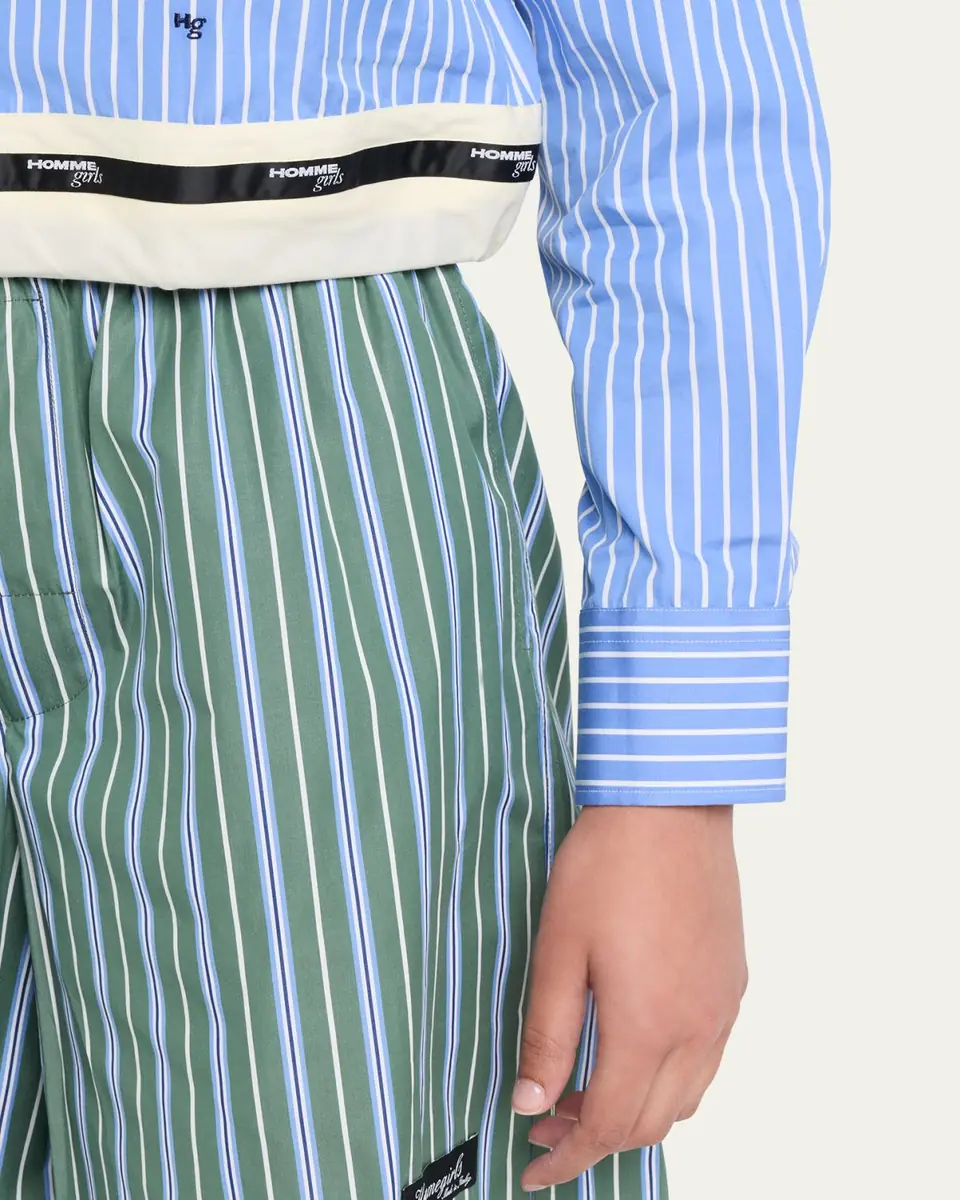 Hommegirls Belted Striped Crop Button-Down Shirt | Thumbnail 5 Hommegirls Belted Striped Crop Button-Down Shirt | Thumbnail 5