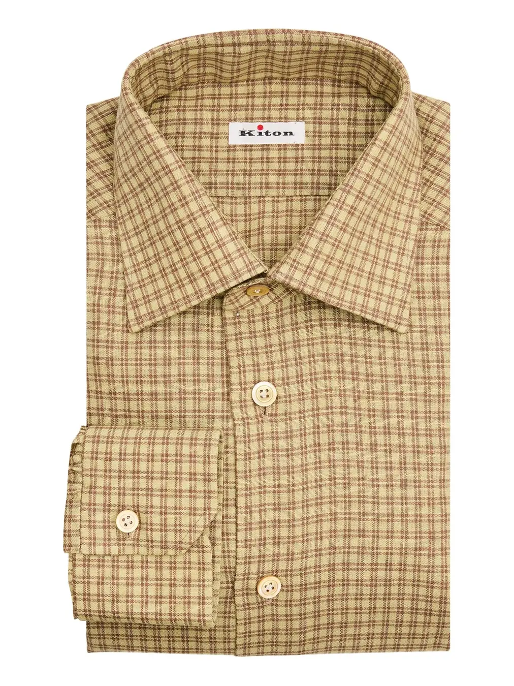 Men's Linen-Blend Plaid Button-Down Shirt