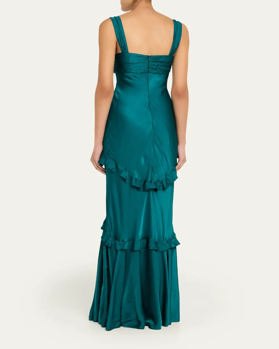 Saloni Selma Sleeveless Satin Dress | Thumbnail 3 Saloni Selma Sleeveless Satin Dress | Thumbnail 3