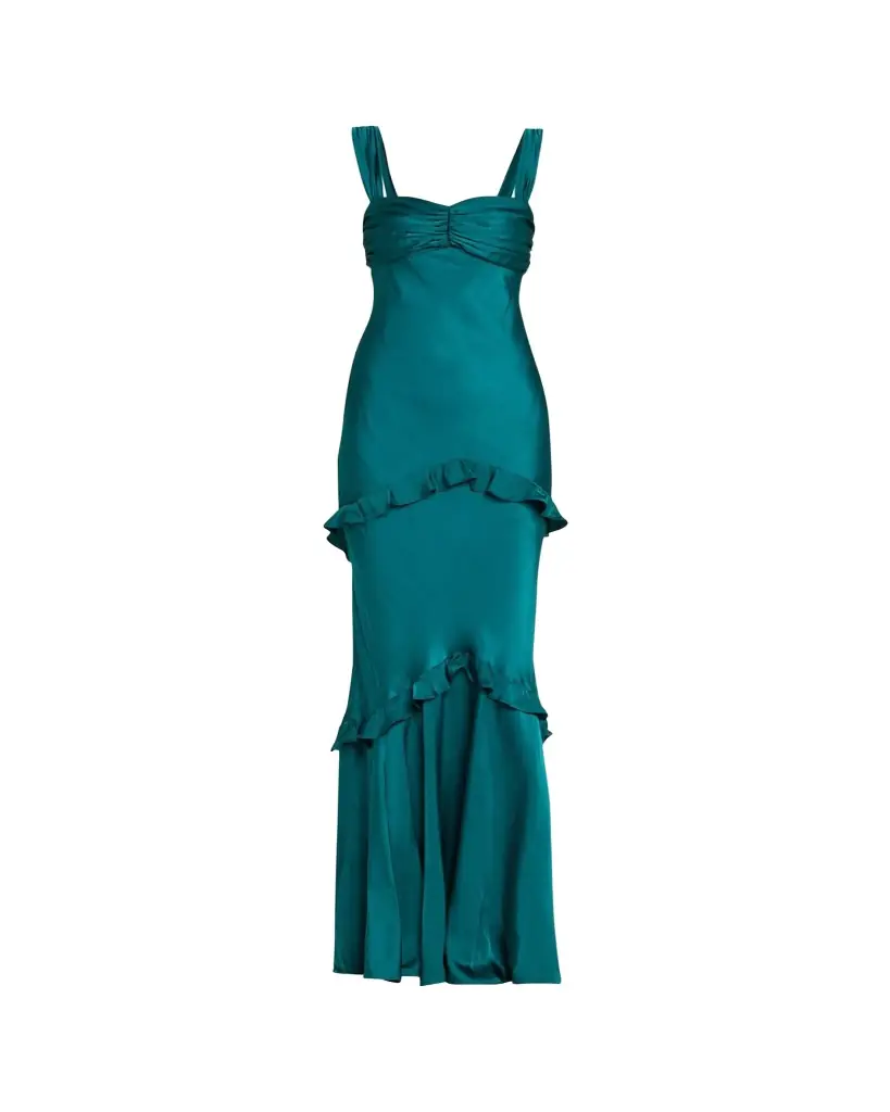 Saloni Selma Sleeveless Satin Dress | Image 1 Saloni Selma Sleeveless Satin Dress | Image 1