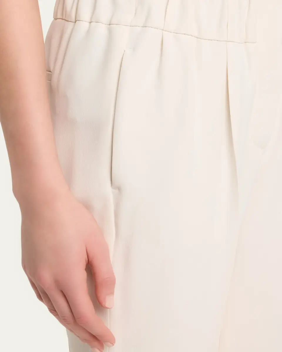 Brunello Cucinelli Crepe Cady Slim-Leg Ankle Pull-On Pants | Thumbnail 9 Brunello Cucinelli Crepe Cady Slim-Leg Ankle Pull-On Pants | Thumbnail 9