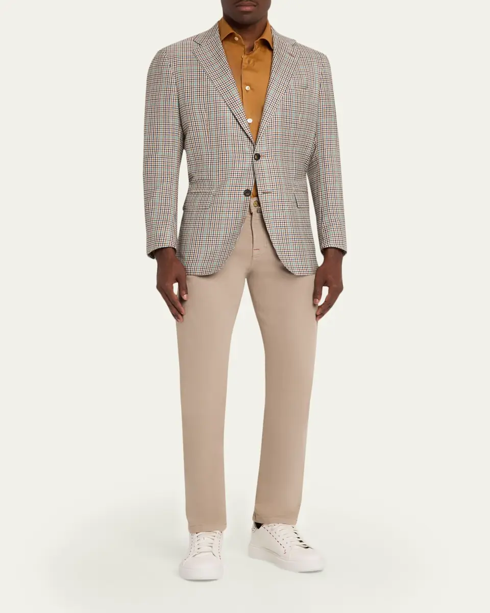 Kiton Men's Cashmere and Silk Multi-Check Deconstructed Sport Coat | Thumbnail 2 Kiton Men's Cashmere and Silk Multi-Check Deconstructed Sport Coat | Thumbnail 2