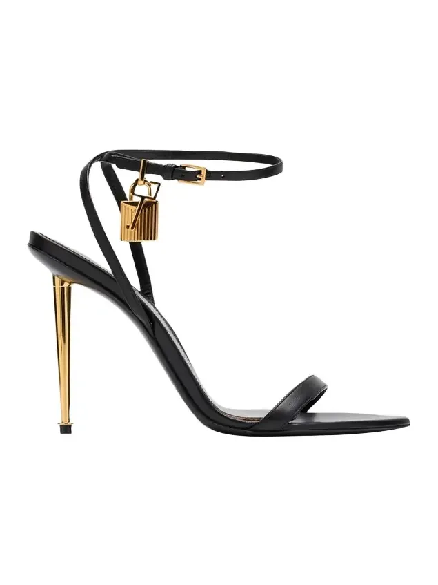 105mm Lock Goatskin Leather Sandals