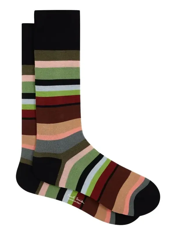 Paul Smith Men's Marek Color-Block Cotton Crew Socks