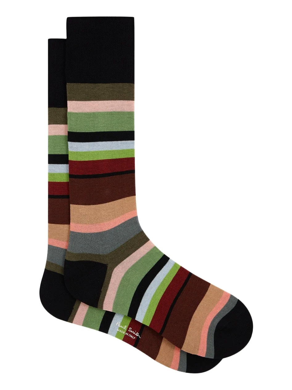 Paul Smith Men's Marek Color-Block Cotton Crew Socks