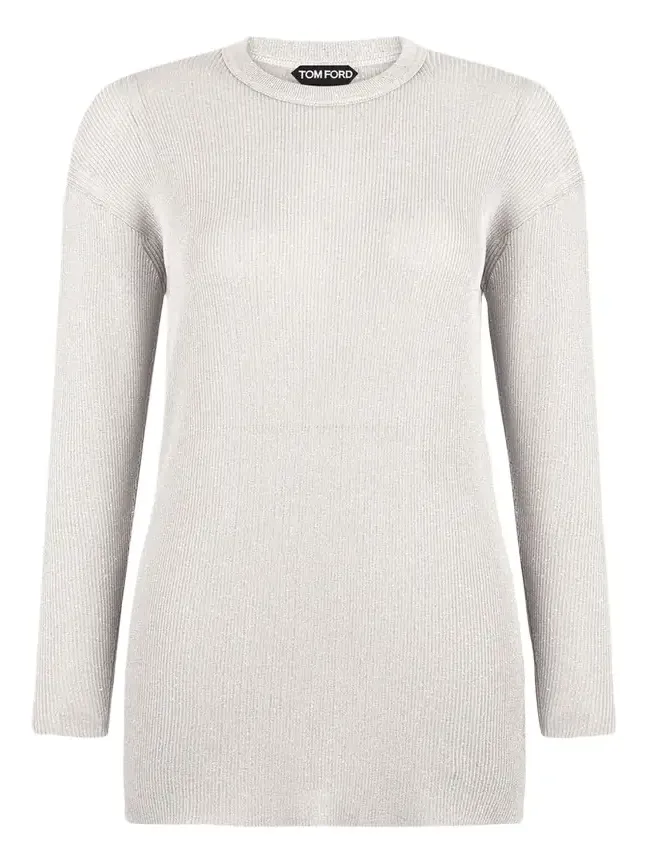 Paillette Rib Knit Tunic Top Paillette Rib Knit Tunic Top