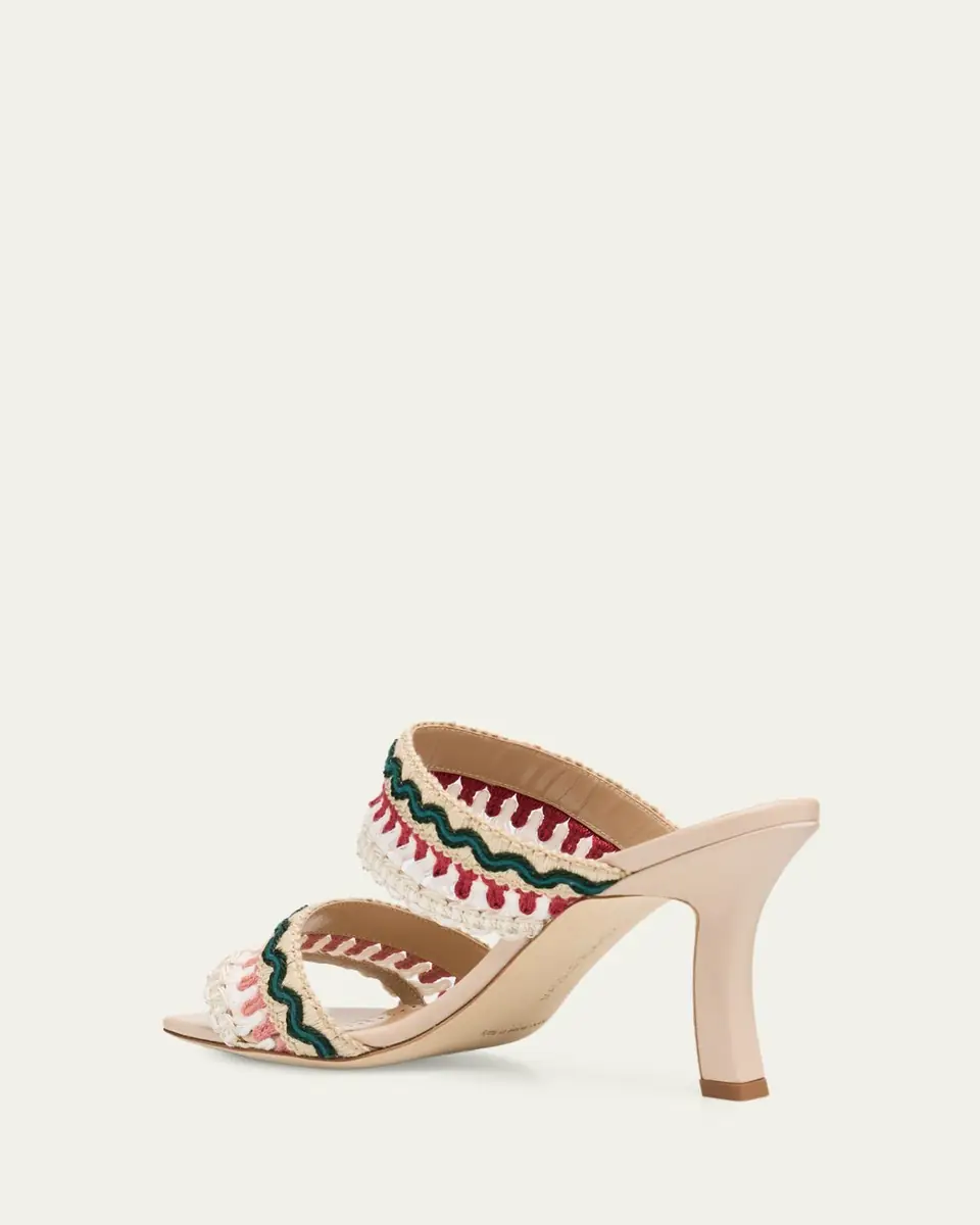 Manolo Blahnik 90mm Mabecomu Embroidered Mule Sandals | Thumbnail 4