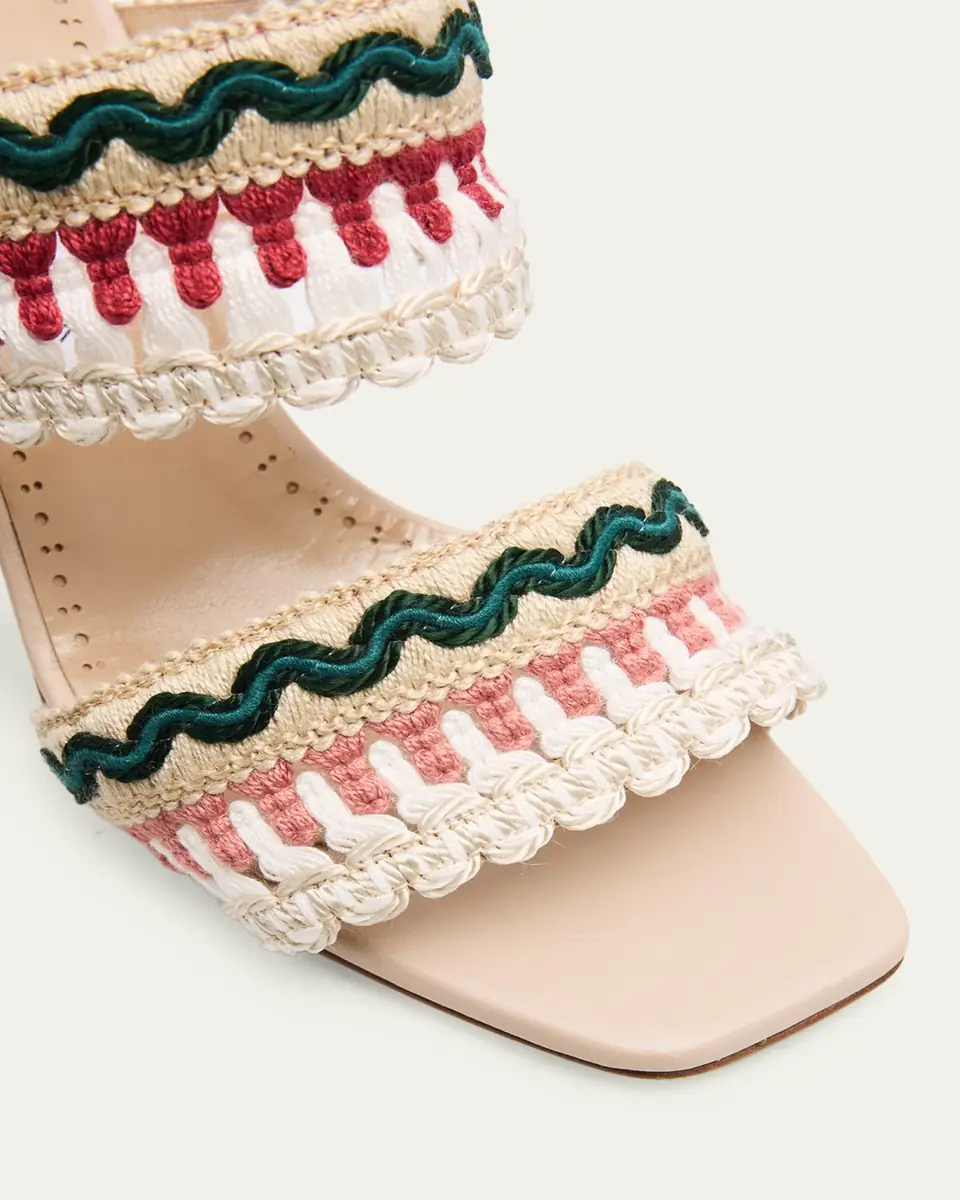 Manolo Blahnik 90mm Mabecomu Embroidered Mule Sandals | Thumbnail 5
