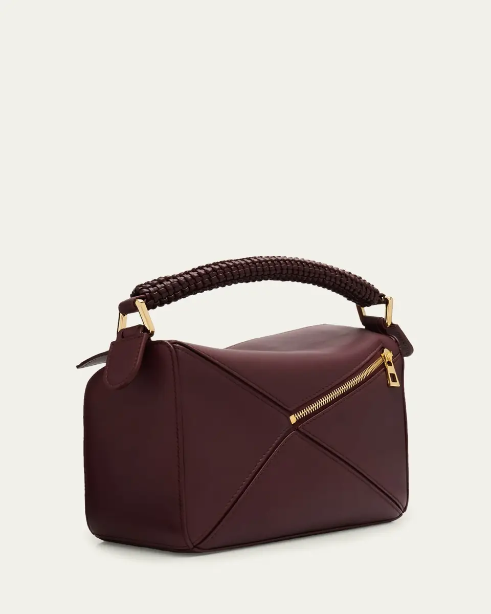 Loewe Puzzle Small Woven Top-Handle Bag in Leather | Thumbnail 3 Loewe Puzzle Small Woven Top-Handle Bag in Leather | Thumbnail 3