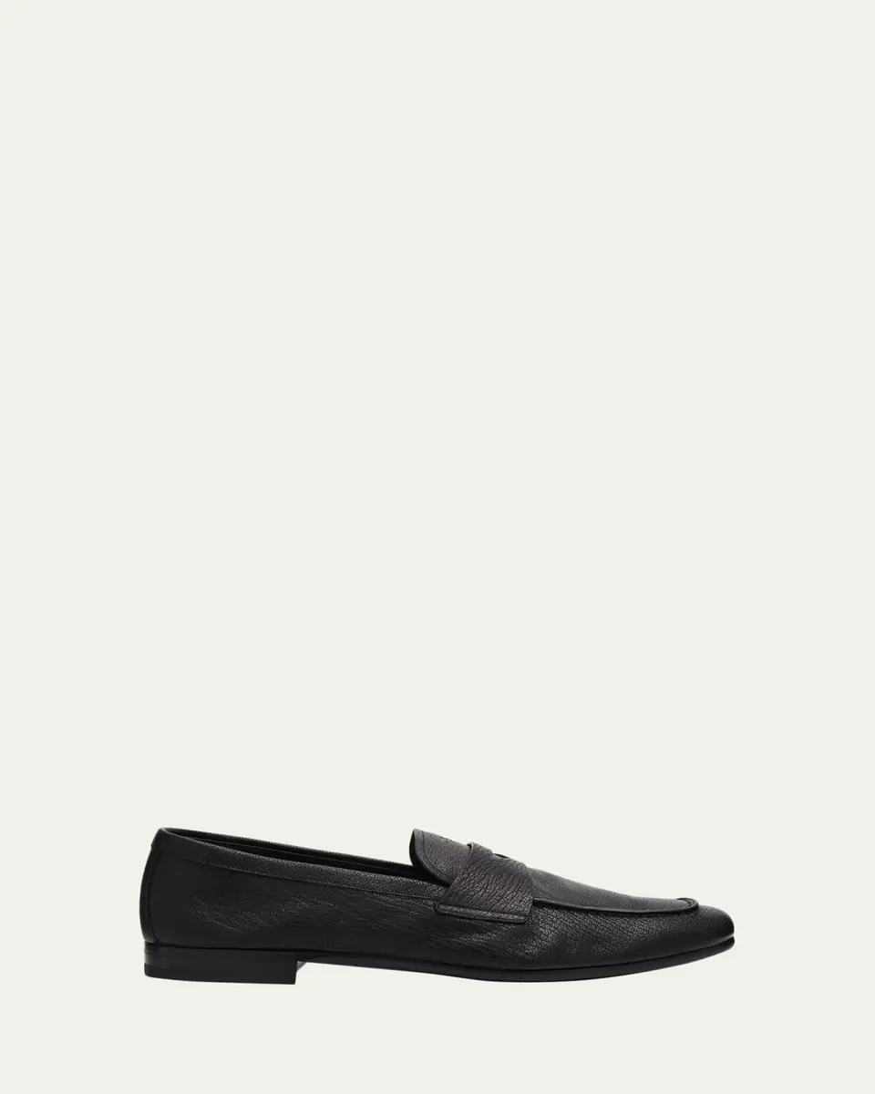 Prada Men's Goat Leather Penny Loafers | Thumbnail 6 Prada Men's Goat Leather Penny Loafers | Thumbnail 6