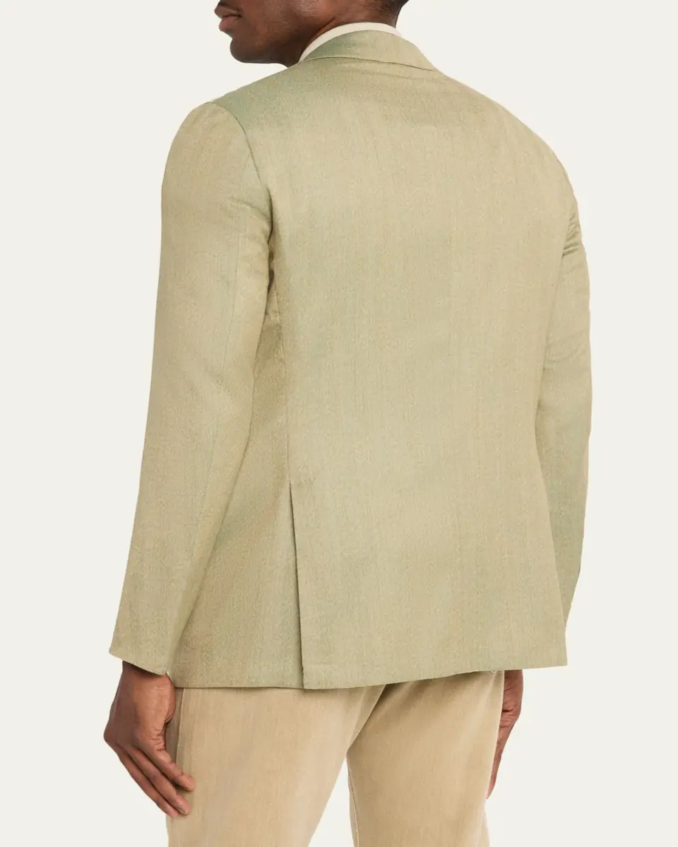 Kiton Men's Cashmere Herringbone Single-Breasted Sport Coat | Thumbnail 3