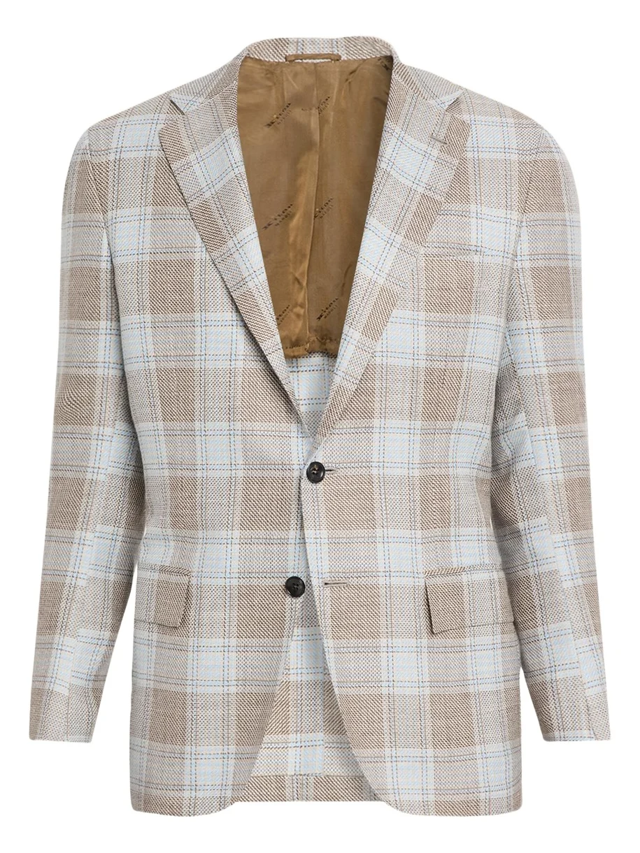 Men's Cashmere, Wool and Silk Plaid Sport Coat