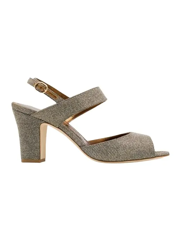 90mm Khiko Metallic Peep-Toe Slingback Sandals