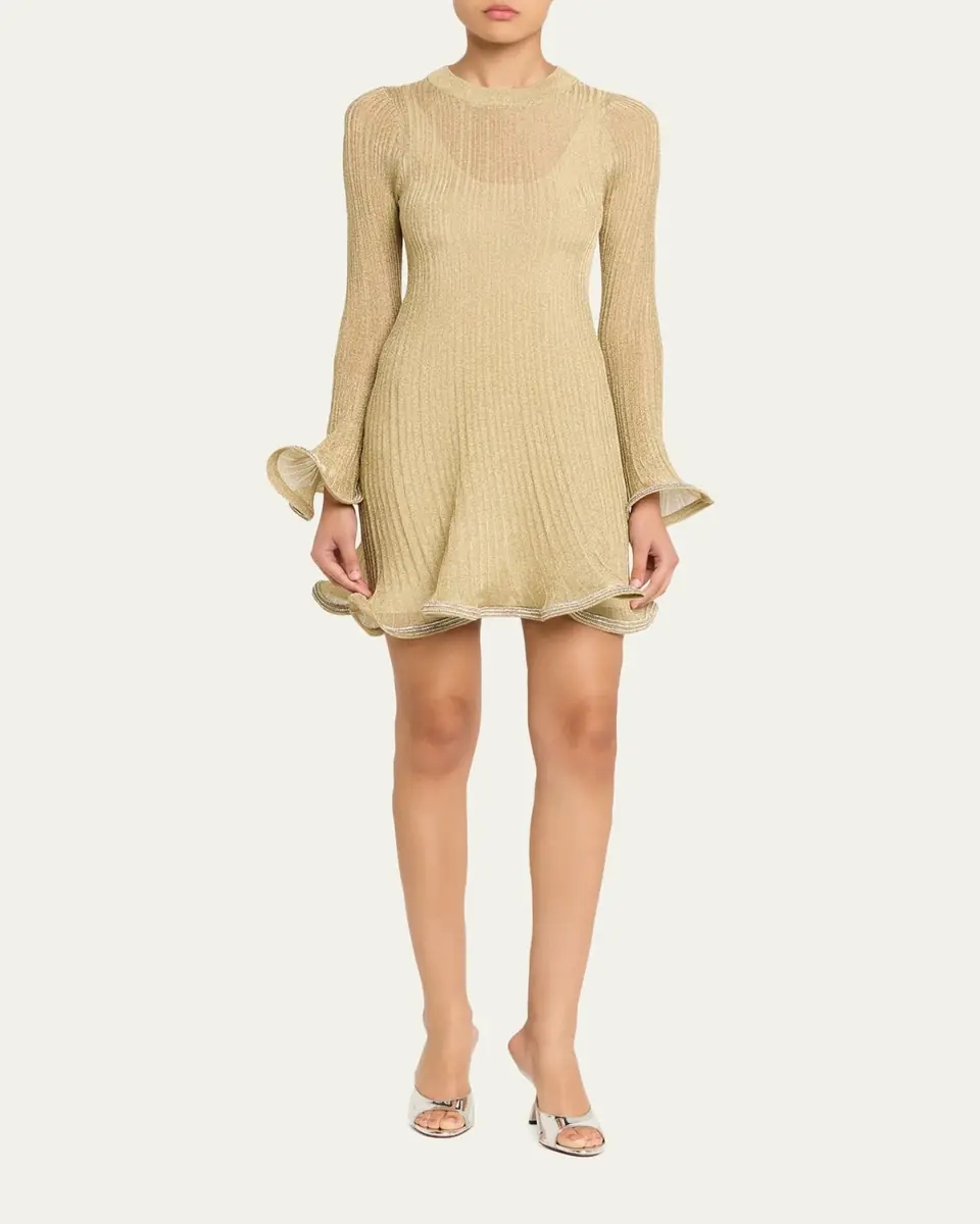 Simkhai Zelda Embellished Knit Mini Dress | Thumbnail 2