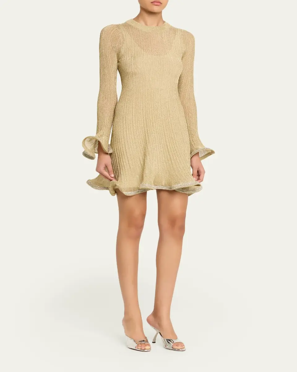 Simkhai Zelda Embellished Knit Mini Dress | Thumbnail 4