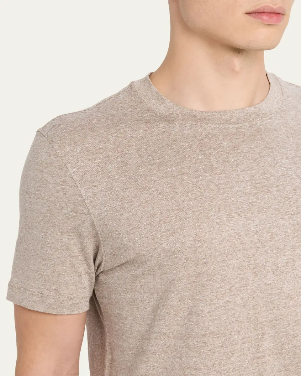 Brunello Cucinelli Men's Classic Fit Cotton Crewneck T-Shirt | Thumbnail 5