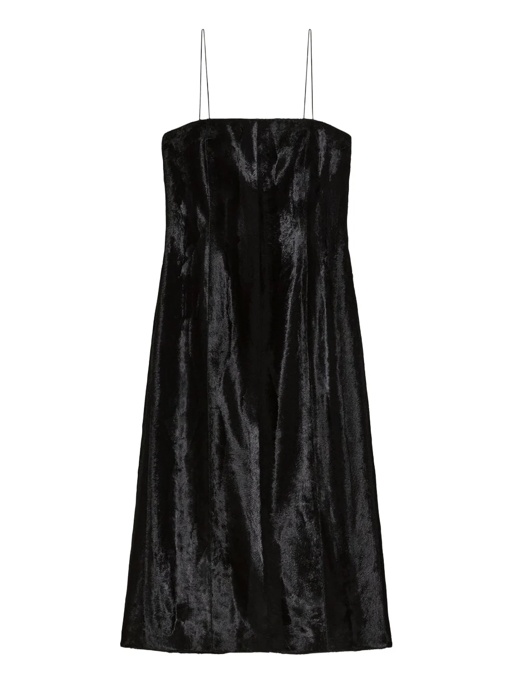 Sleeveless Faux Pony Midi Dress