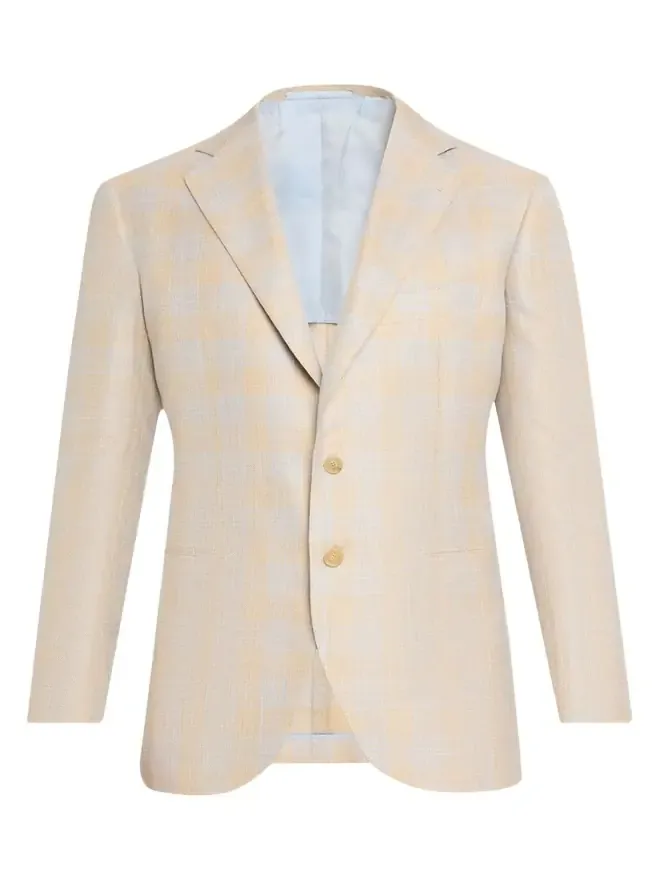 Men's Plaid Cashmere-Blend Sport Jacket